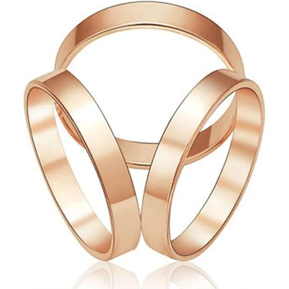 6pcs Women's Fashion Flover Faux Pearl Crystal Rhinestone Scarf Ring Buckle Clip - Picture 5 of 7